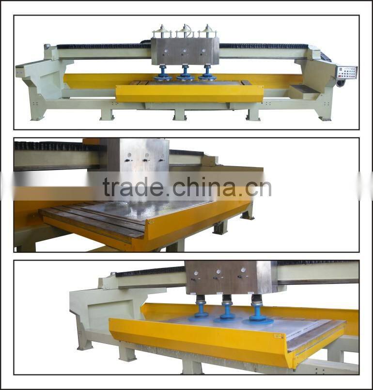Three heads polishing machine for marble
