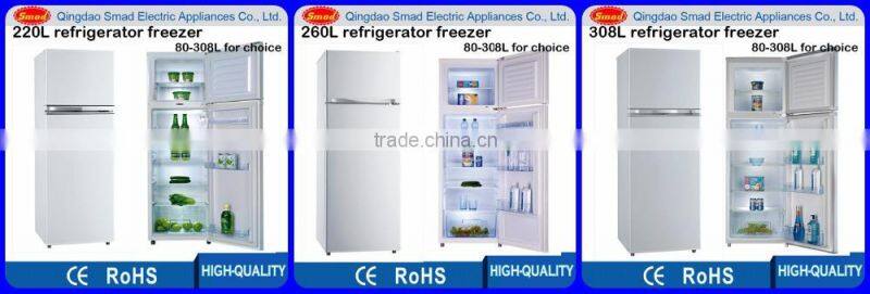 Home Use Double Door Refrigerator Freezer with CE CB