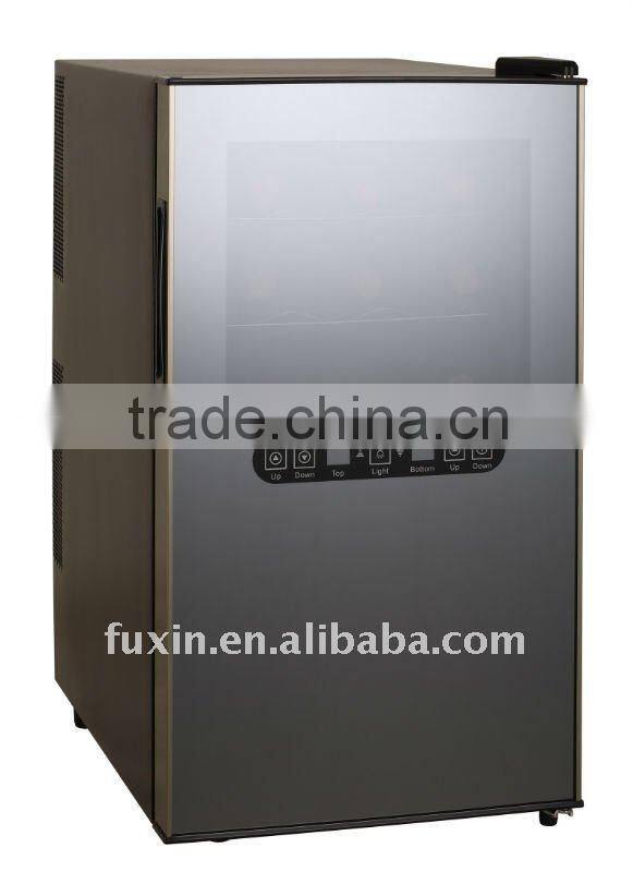 FUXIN:JC-48DLW.Table top wine cooler with18bottles ,(Aluminum trim wine cooler).