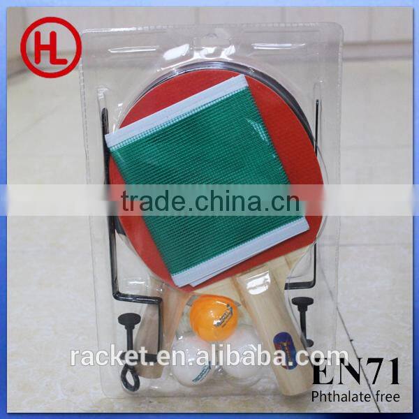 promotional desktop poplar wooden ping pong table tennis racket set wholesale