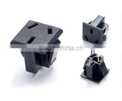 1 round pin black and white desktop power outlet