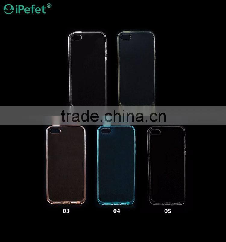 Colorful Bumper Clear Back Cover Soft Flexible TPU Phone Case For iPhone 5/se
