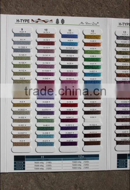 high quality light red MH Type Metallic Yarn for lace