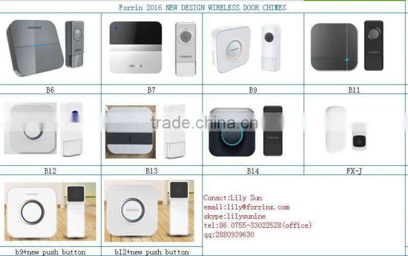 Forrinx 300m remote control doorbell, amazon hot sell waterproof wireless doorbell