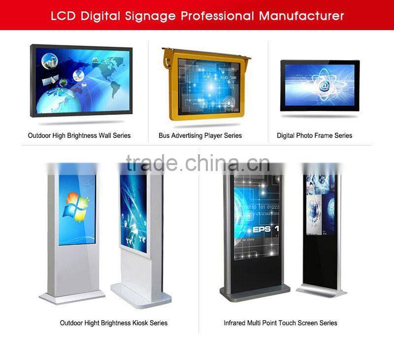 LCd Advertising Display Screen/37" Wall Mounted Digital Signage Player Usb