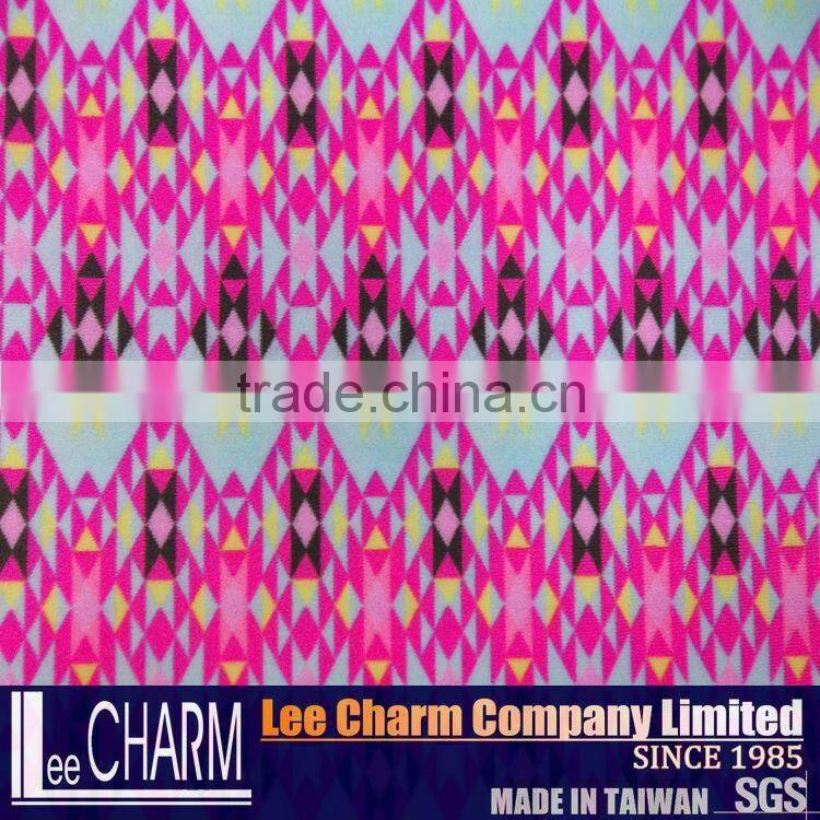 Nylon Spandex Geometry Print Swimming Fabric