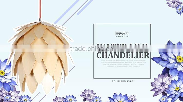 Wooden LED pendant light JK-8005B-29 2016 New Design Artichoke wooden bamboo pendant lighting