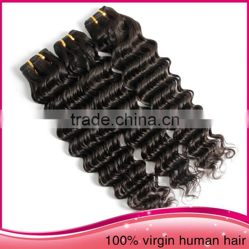 Wholesale Full Cuticle 6a Brazilian Human Hair Extension, 100Unprocessed Human Hair Deep Curly Hair Weaving