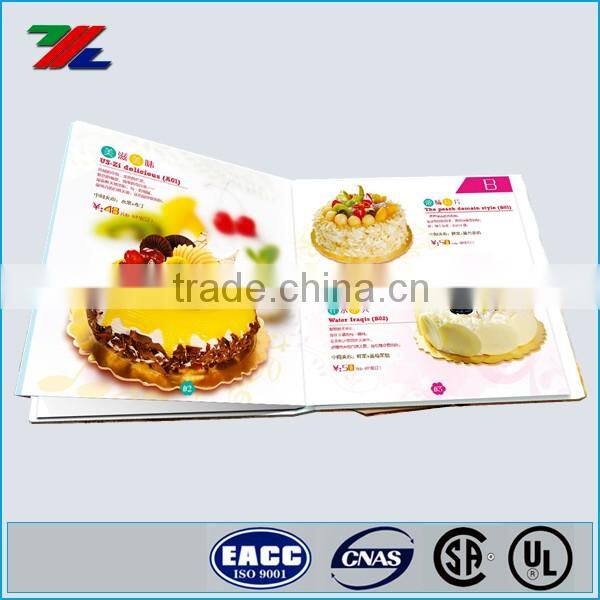 Beautiful Custom Printed Folded Cake Menu Paper cards / Folded Cake Menu Booklet Colorful Custom Printed