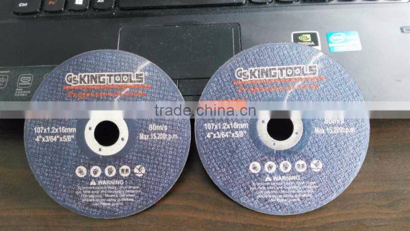 grinding wheel cutting for inox 107mm abrasive gs king tools