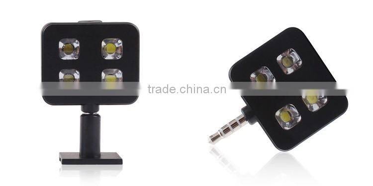 Universal iblazr RK06 RK-06 Mini Portable LED Selfie Flash Light Adapter for Phone Camera with 4 LED Light