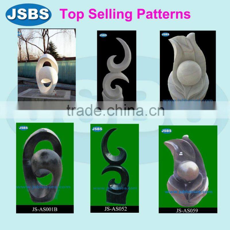 hand carved natural stone abstract art statue