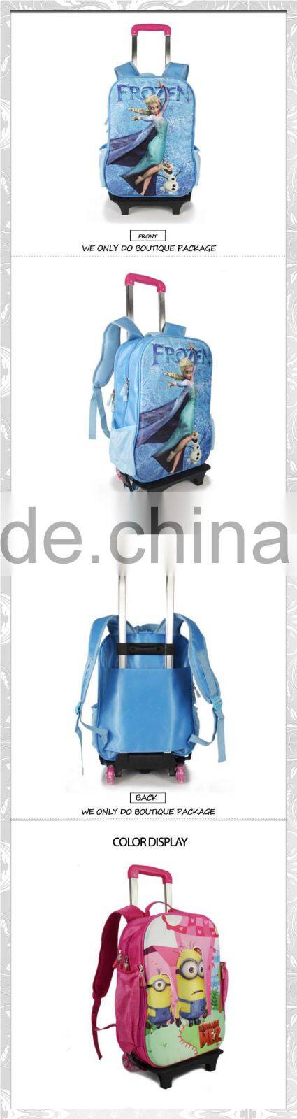 frozen elsa trolley backpack school EVA trolley bag for girls