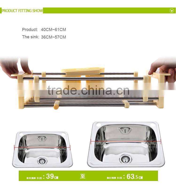 S/S+ABS+PP 16.5*40.2*9.5 Kitchen sink dish rack/dish drying rack/drying rack