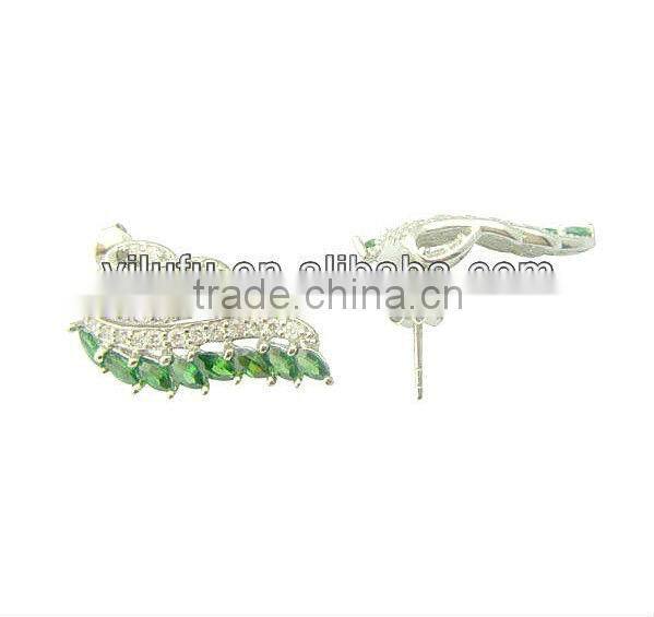 2014 fashion oval opal Exaggeration earring studs