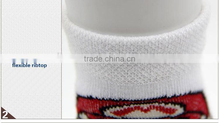 Plain white Carton Jacquard Cotton Baby Socks