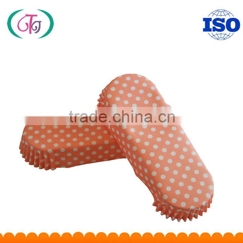Coated Paper Boat Shape Cake Cup Baking Cupcake Polka Dots printed