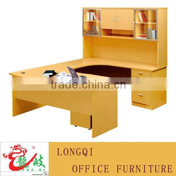 combination office table with filing cabinet