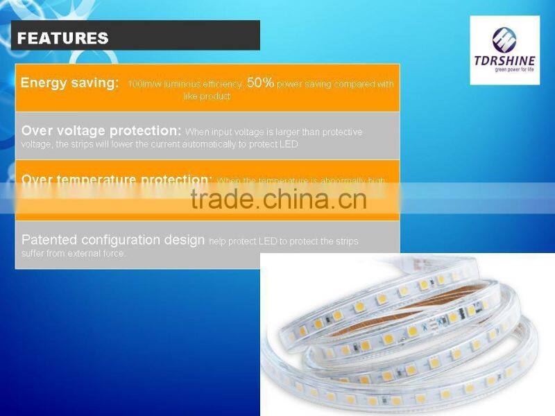 high voltage smd flexible led strip from professional led product factroy
