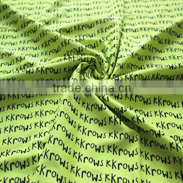 China Supplier Wholesale Letter Printed Nylon Spandex Swimwear Fabric