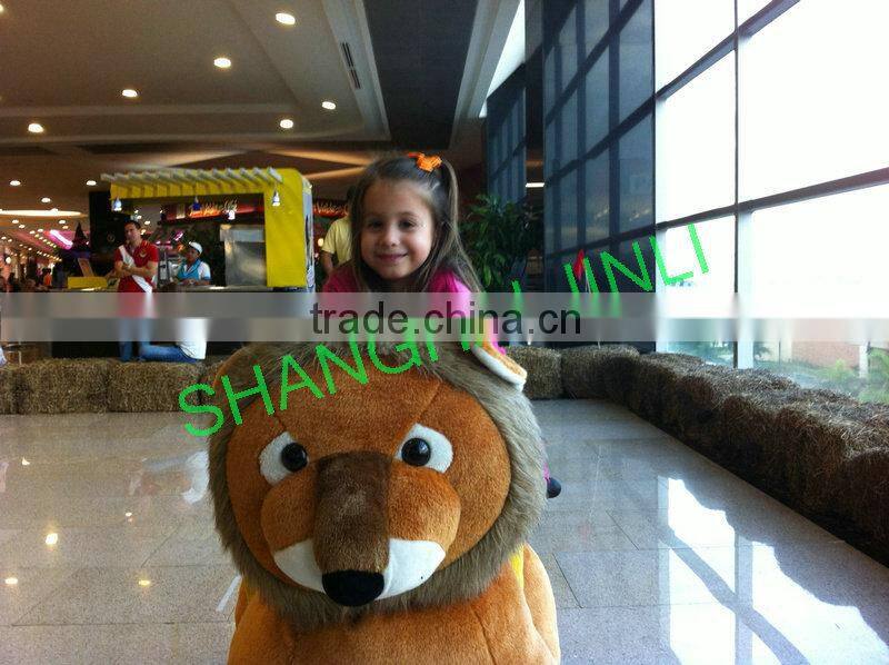 JL-B14 Ride on blue cat start with key button or coins,walking animal,ride on car