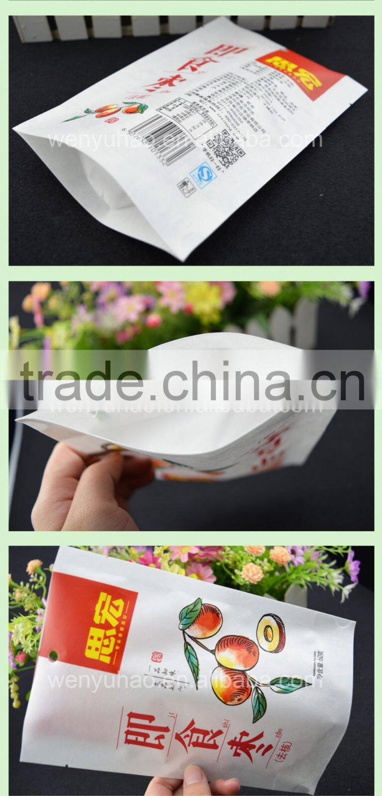 greaseproof color printed paper Laminated Bag Packing zipper Snack Bag