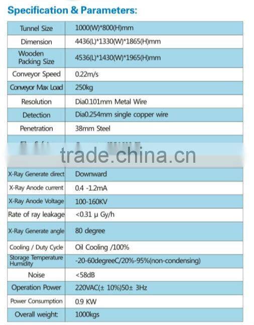 High Quality Security Checkpoints X-ray Baggage/Luggage Scanner TS-10080