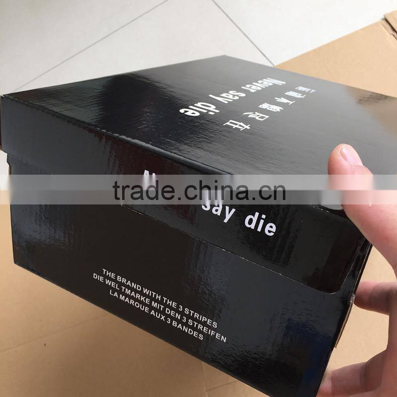Custom Cardboard Recyclable Storage Black shoes box