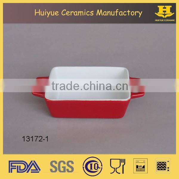 Rectangular casserole, ceramic glazed casserole dish