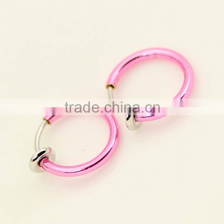 Dongguan Direct Supply Nickel Free Rainbow Fake Plastic Nose Rings