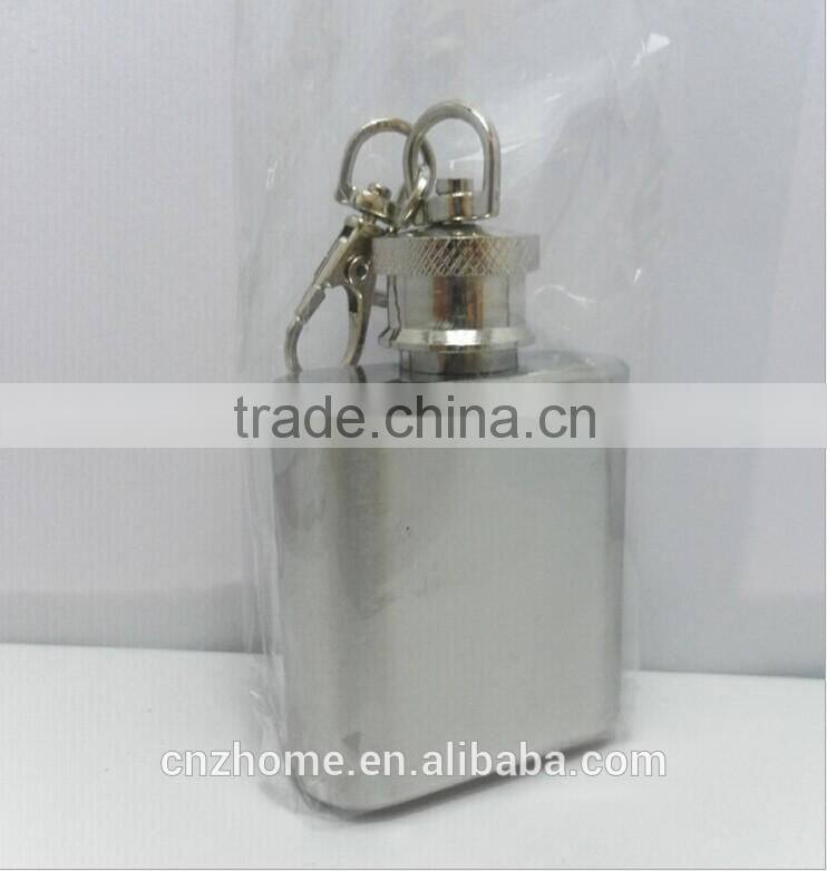 Classic 1oz Hip Flask with Keychain