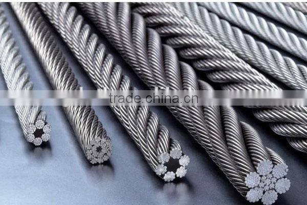 Shipbuilding Galvanized Steel Wire Rope 6mm 6 x 19FC For Crane With ASTM