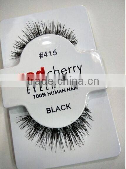 Red Cherry 100% False Human Hair Eyelashes Makeup Eye Adhesives Handmade private label mink eyelashes