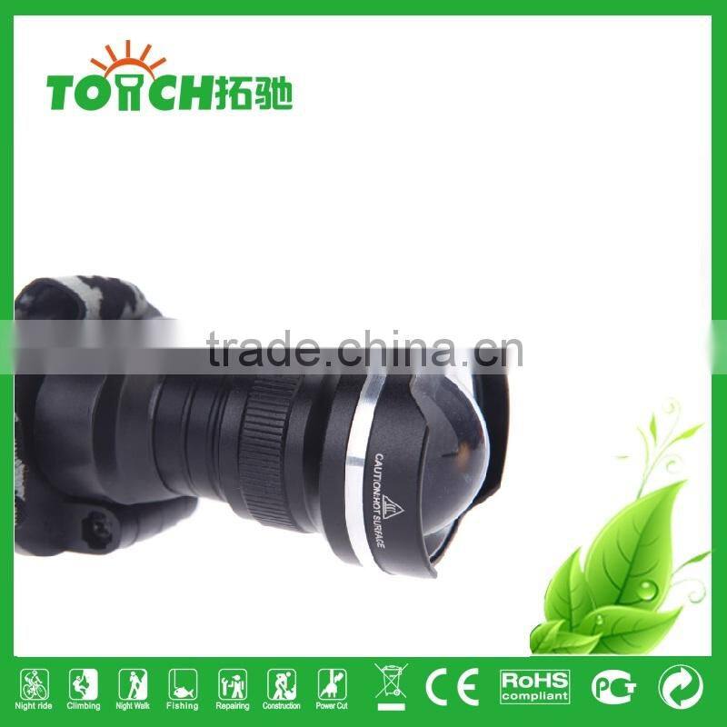 Zoomable CRE E XM-L T6 LED Headlight 4-Mode Adjustable 2*18650 Battary Light for Camping Hiking with Car Charger TL-7032