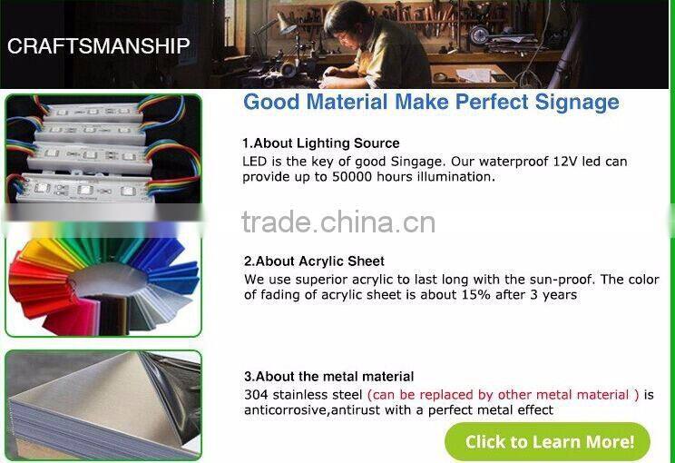 Customize Shape and led channel letter sign box for advertising