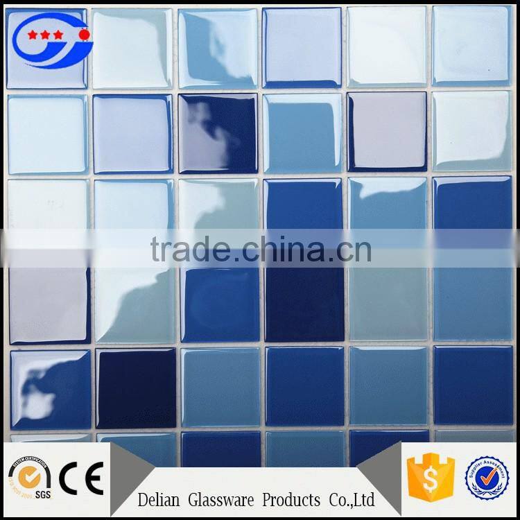 Parquet Feature and Irregular Shape Water Jet Glass Mosaic