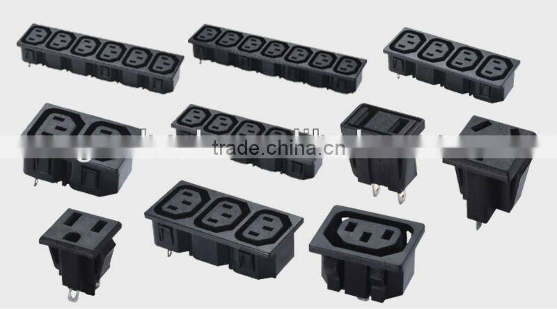 Electrical socket&plug switched socket