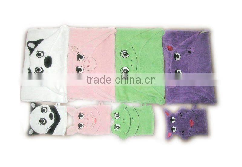 cotton kids hooded poncho towel