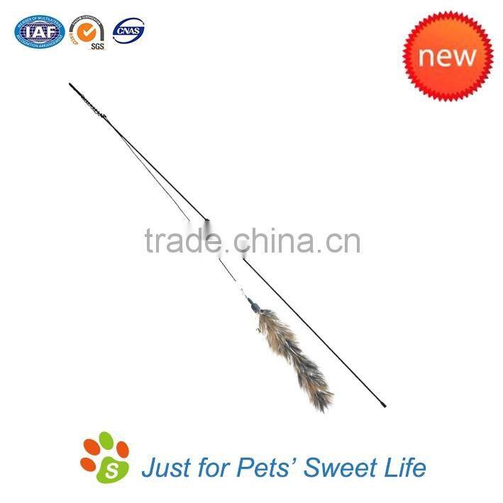Pet Supply Cat Wand Feather Teaser Stick Cat Toy