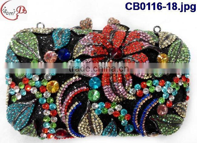 Multicolor and too beans/stones of shinning bag for weeding party CB0116-13