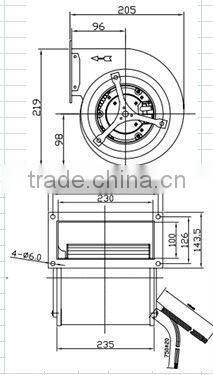 PSC ECAC Blower: 205mm x 219mm x 272mm