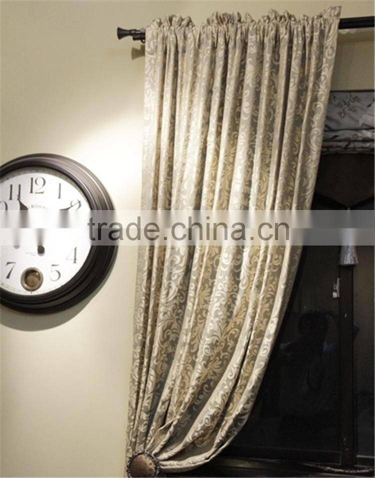 PVC Curtain Track with Embroidery Curtain Fabric