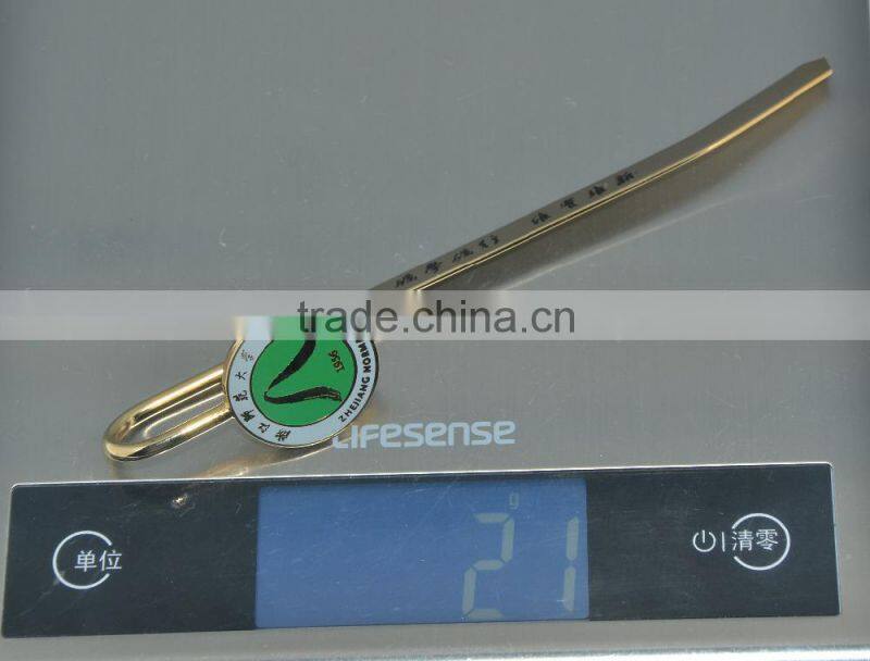 Universtiy souvenir metal bookmark laser logo bookmark and gift bookmark