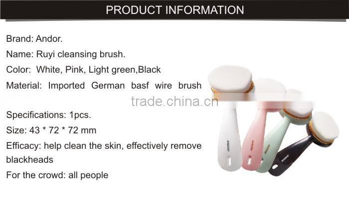 2021 superfine fiber Soft Facial Brush Deep Pore Cleansing Brush Nylon Face Washing Brush with Long Handle