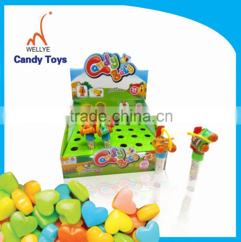 Small items wind up tank toy candy for promotion toy