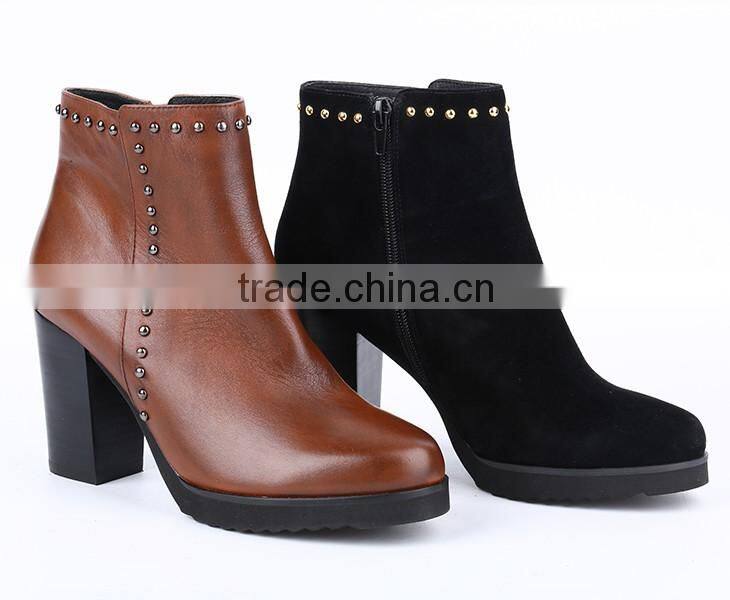 Wholesale cheap fashion soft ankle boots casual ladies flat shoes