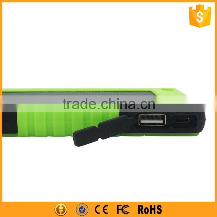 2015 Rectangle Solar Power Bank 5000mAh for Cell Phone
