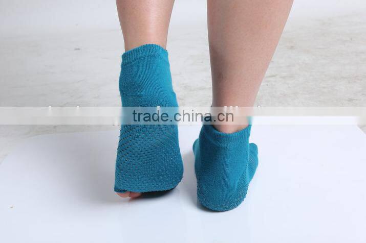 custom grip sports socks design your owm non skid women cotton open toe yoga socks