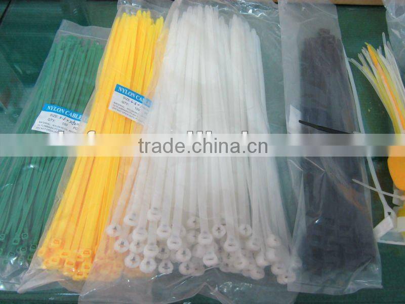 releasable plastic cable tie high tensile strength locking head nylon cable tie