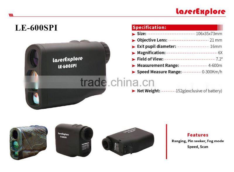 Factory price OEM mini 600M laser rangefinders LaserWorks laser golf range finder